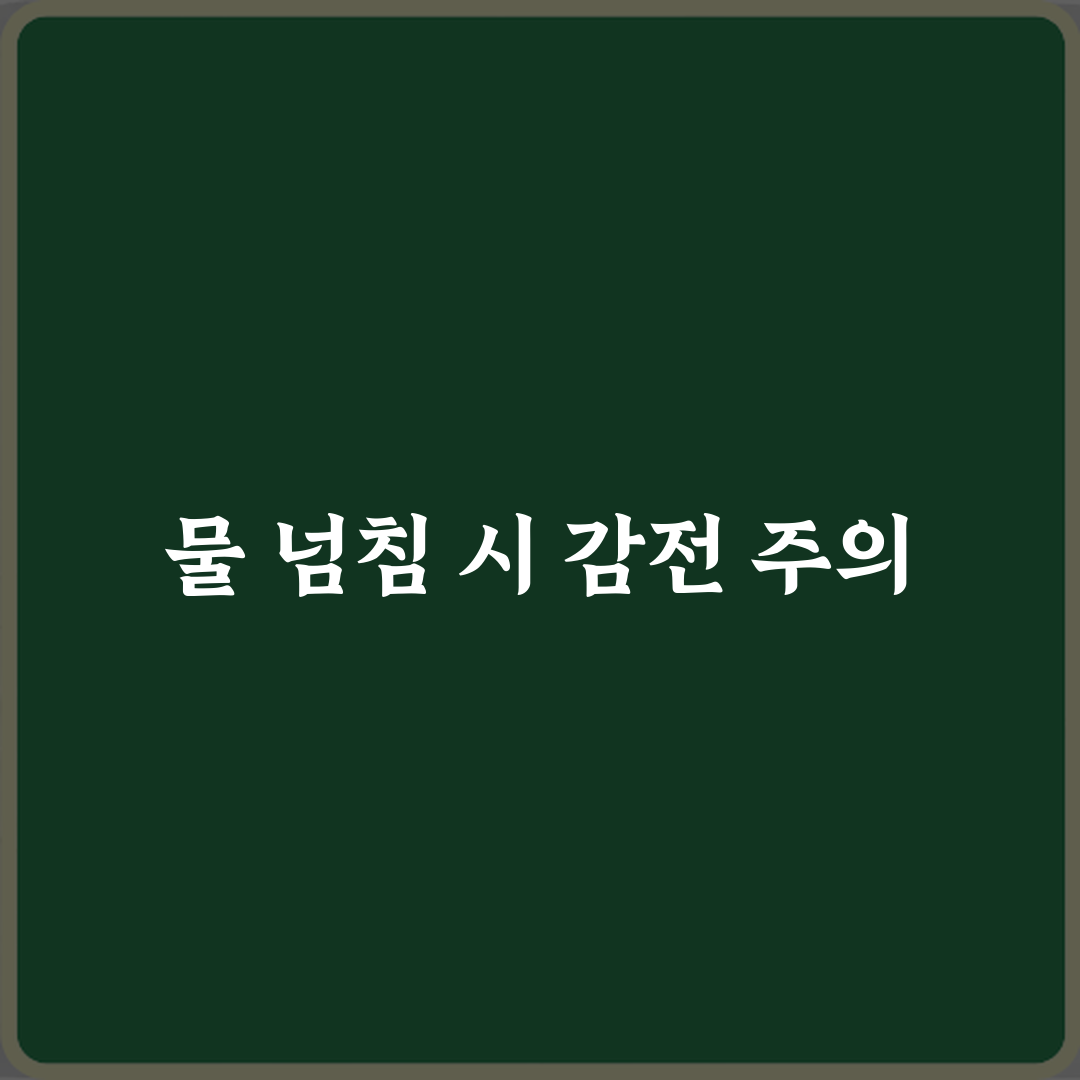 가습기 내부 물 넘치며 전원 켜져 있을 때 감전 위험 꿀팁 알려드려요